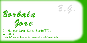 borbala gore business card